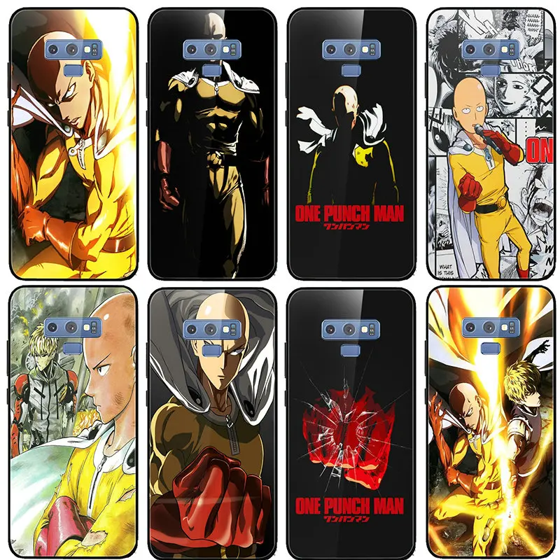 Сайтама One Punch Man закаленное стекло телефонные чехлы для Samsung Galaxy A6 A8 A9 A10 A20 A30 A40 A50 A70