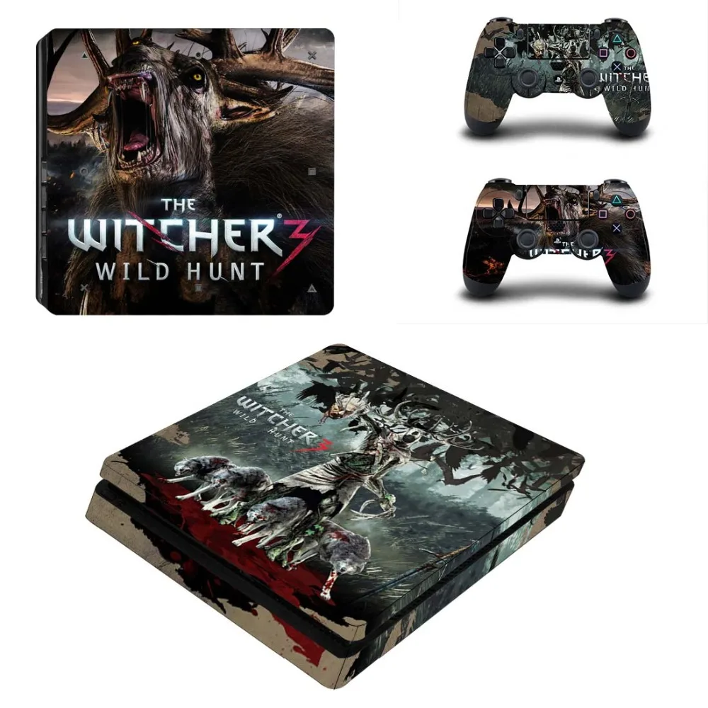 Wild Hunter полная лицевая панель PS4 тонкая кожа Виниловая наклейка, стикер для Playstation 4 консоль и контроллер PS4 наклейка