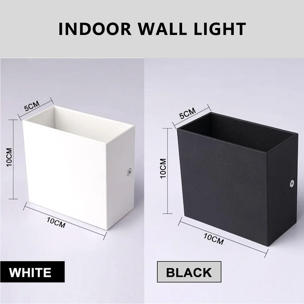 Outdoor LED Wall Light, 6W/12W, IP65 Waterproof, Adjustable Angle, Aluminum, AV85-265V, Porch, Garden, Indoor Lighting Lamp image 5