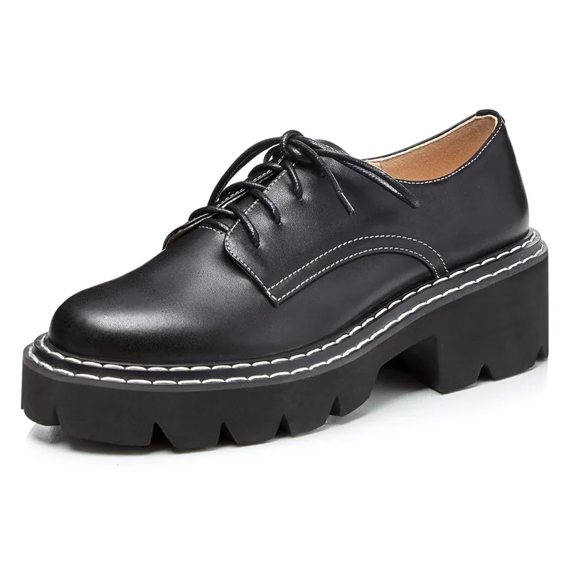 

Dilalula 2021 Spring Women Pumps Office Ladies Classic Cross-tied Casual Shoes Woman Genuine Leather High Heels Platforms Shoes