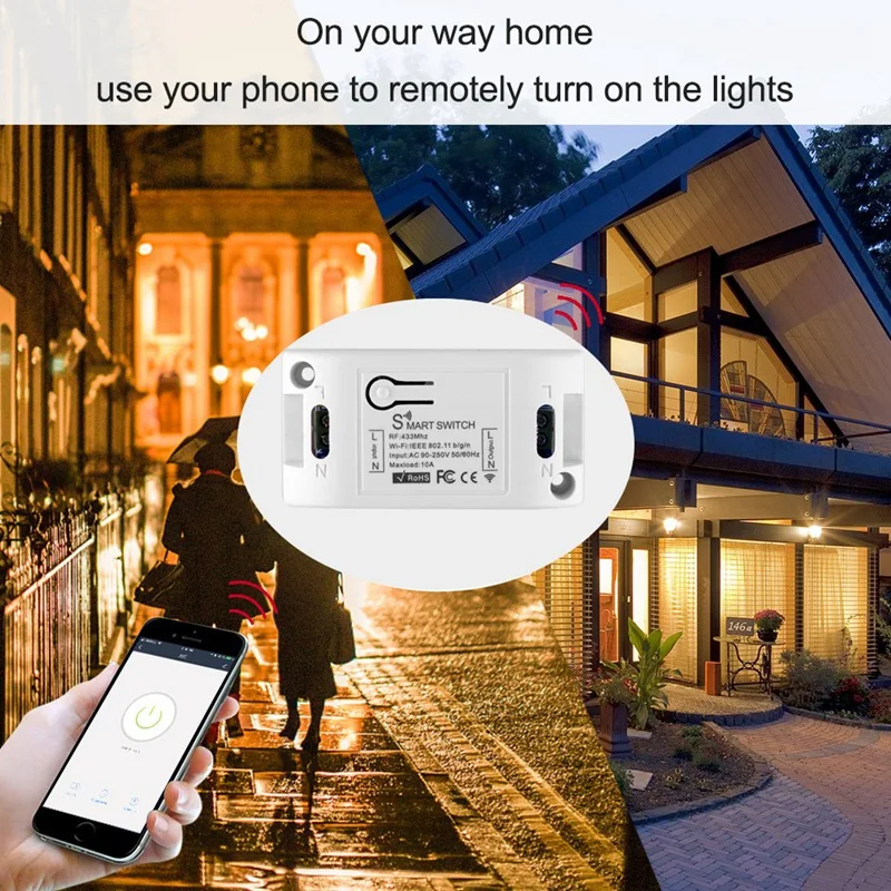 

5PCS RF Wifi Wireless Smart Switch Moudle Support APP/RF/Voice/Lan Control for Smart Home Works with 433MHz Remote Timer
