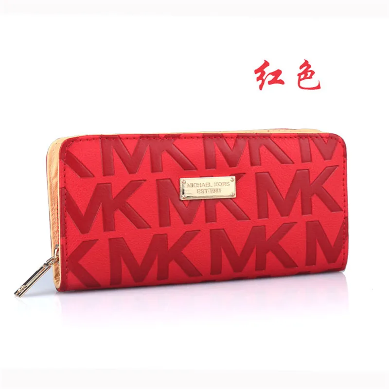 

High quality New Designer Wallet Long Creative Female Card Holder wholesale Fashion single zipper wallets women K-M