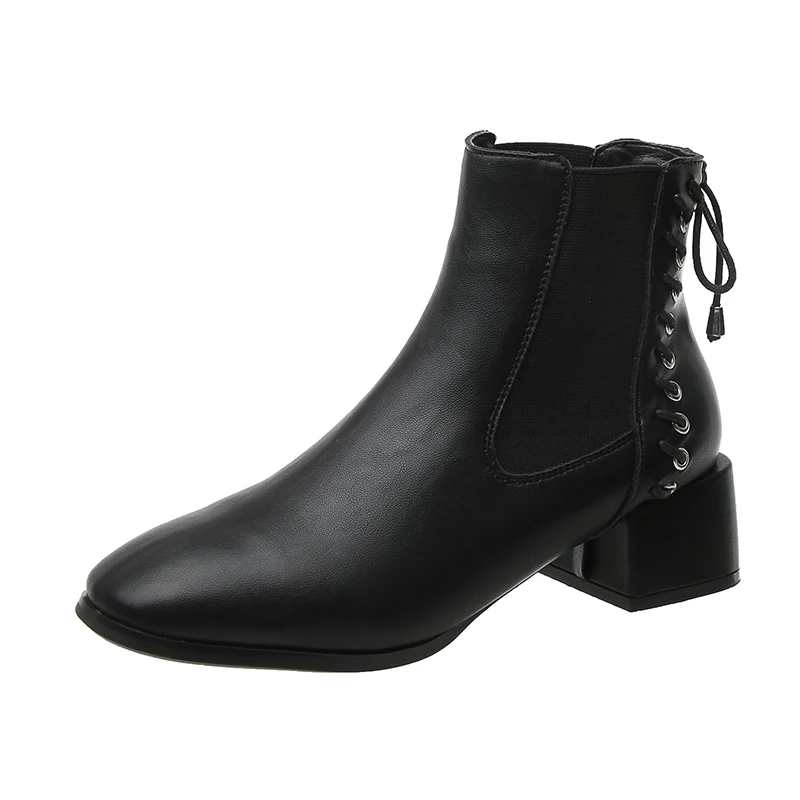 

Chelsea boots Martin boots women's 2020 new single boots wild mid-heel thick and thin shoes women's short boots