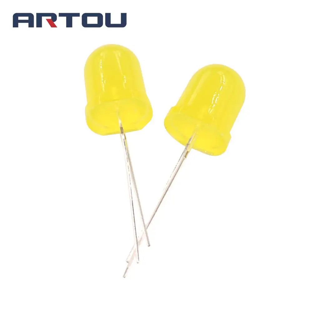 20 шт. 10 мм Светодиодная лампа ультра яркий желтый светодиод свет | Электронные