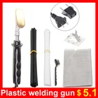 Электрический паяльник с пластиковой ручкой, плоский наконечник для ремонта бампера автомобиля, 50 Вт, 220 В, пластиковый шпатель для ремонта трещин, инструмент для разглаживания