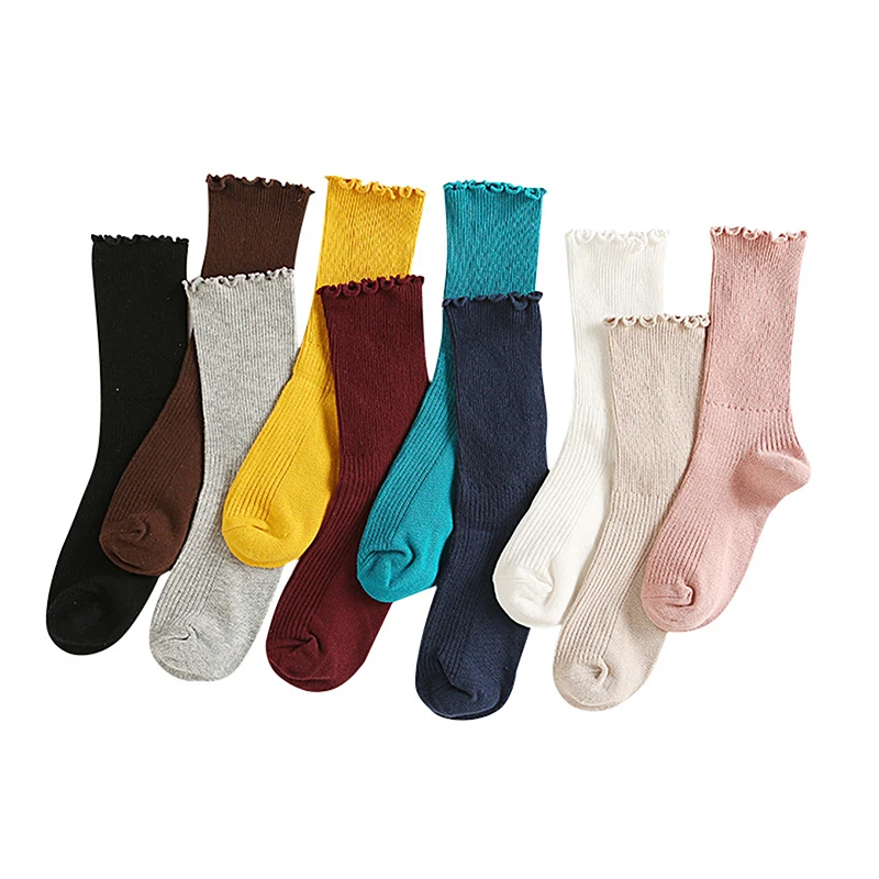 

Solid Color Socks Kwaii Korean Style Woman Fashion Socks Spring And Anutumn Cotton Socks Women's Socks Color Socks Casual Socks