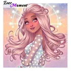 Алмазная живопись Ever Instant, вышивка крестиком, мультяшная девушка, полноразмерная мозаика сделай сам, хобби, рукоделие, картина, Раскрашивание, подарки 4Y1354