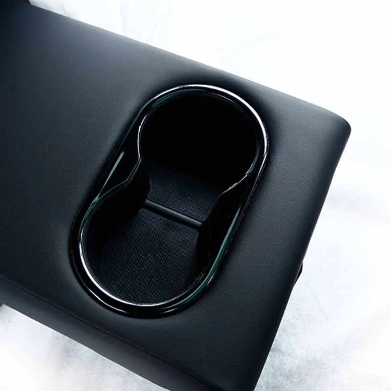 

Car Styling Car Rear Water Cup Holder Frame Cover For Geely Coolray 2019-Preseent Trim Sequins Interior Sticker Auto Accessories