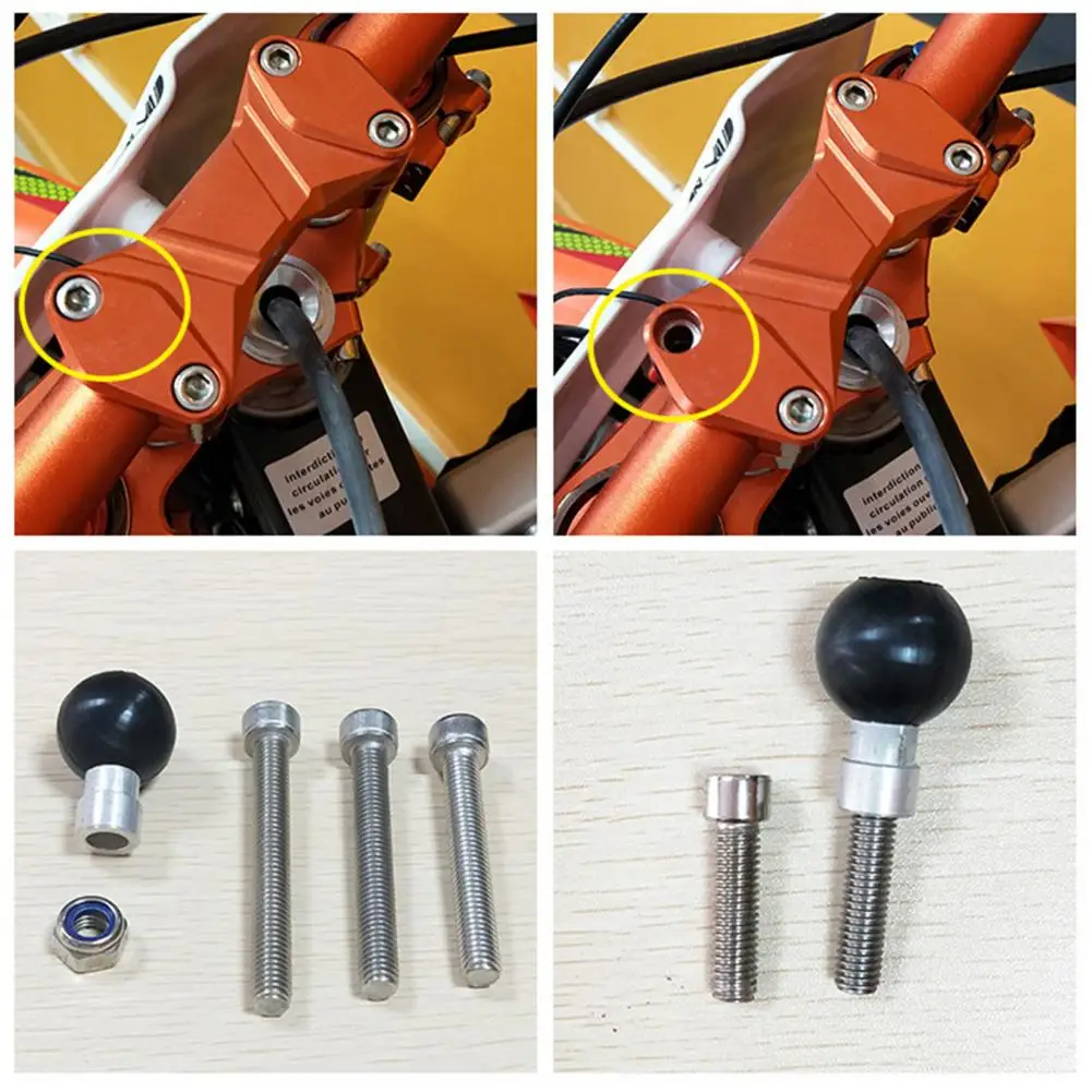 

85% Hot Sales!!! 1 Set Ball Head Universal Modification Refit Kit Aluminum Alloy Motorcycle Mobile Phone Bracket Ball for Bicycl