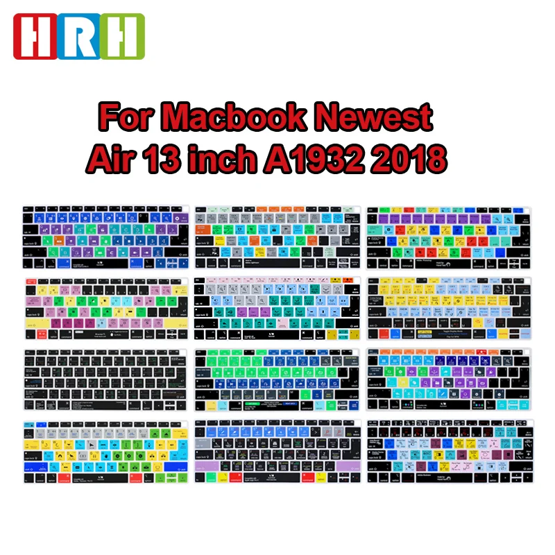 HRH ярлык Hotkey силиконовая клавиатура для ноутбука Обложка кожа MacBook новейший Air 13