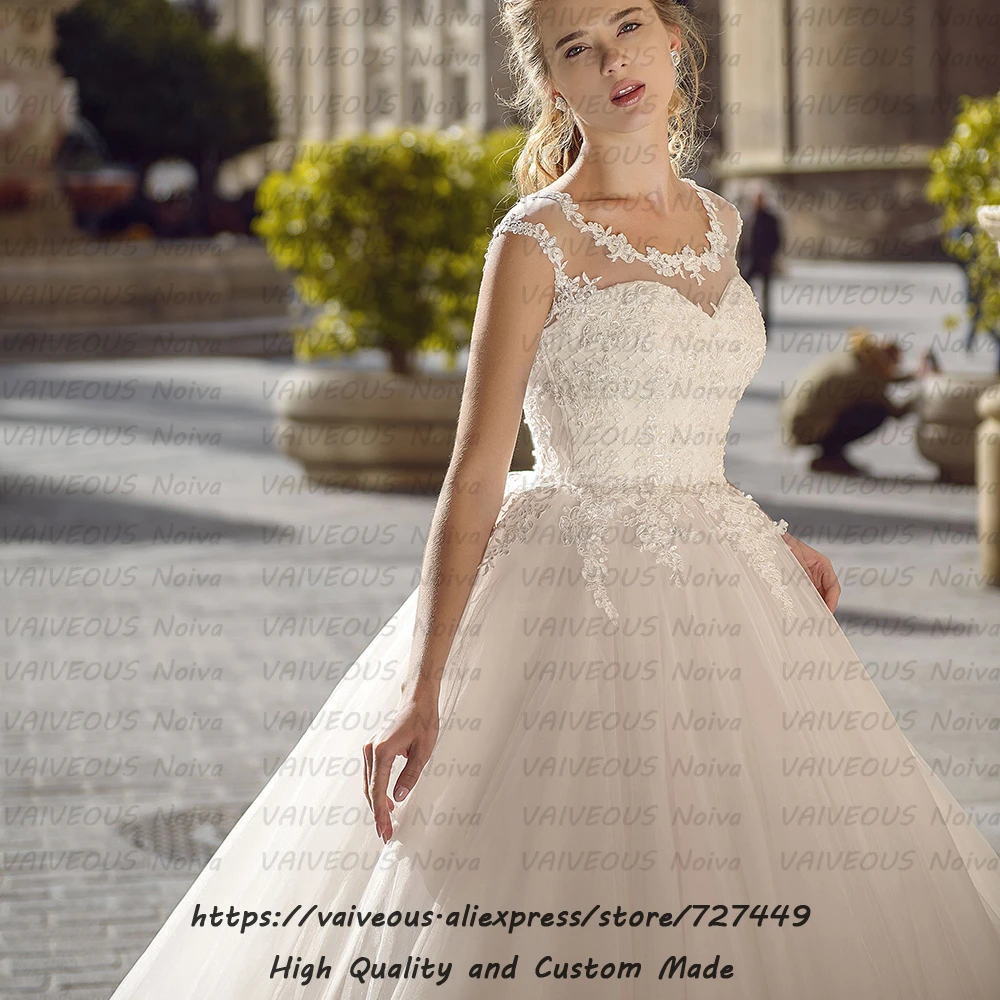 Vestido de Novia винтажное Тюлевое кружевное свадебное платье трапециевидной формы сексуальное свадебное платье недорогое свадебное платье es Bruidsjurken