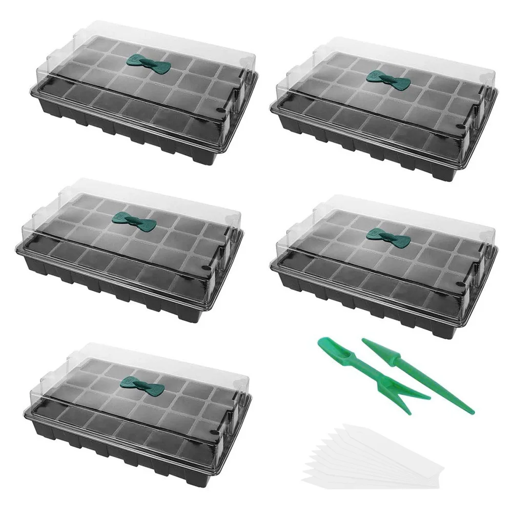 

5 шт. 24 отверстие рост рассады лоток комплект Пластик Садоводство завод кассета для рассады для посева стартер магазин Sprout; Посадка пластина...