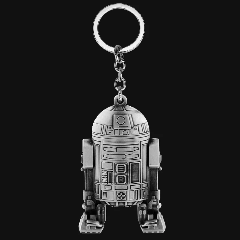 LLavero de Robot R2-D2 3D de Star Wars para hombre y niño, joyería, colgante mecánico de nave espacial, accesorios para regalo