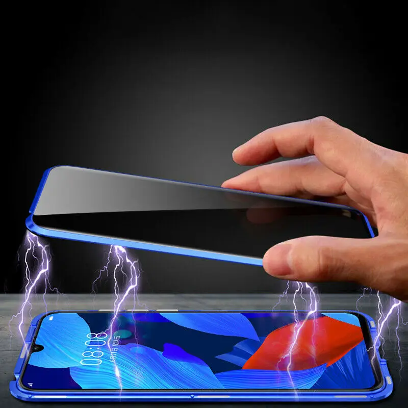 

NEW Anti-peep Magnetic Privacy Phone Case (Double Side) Newlest For Huawei P20 P30 mate20 glass case