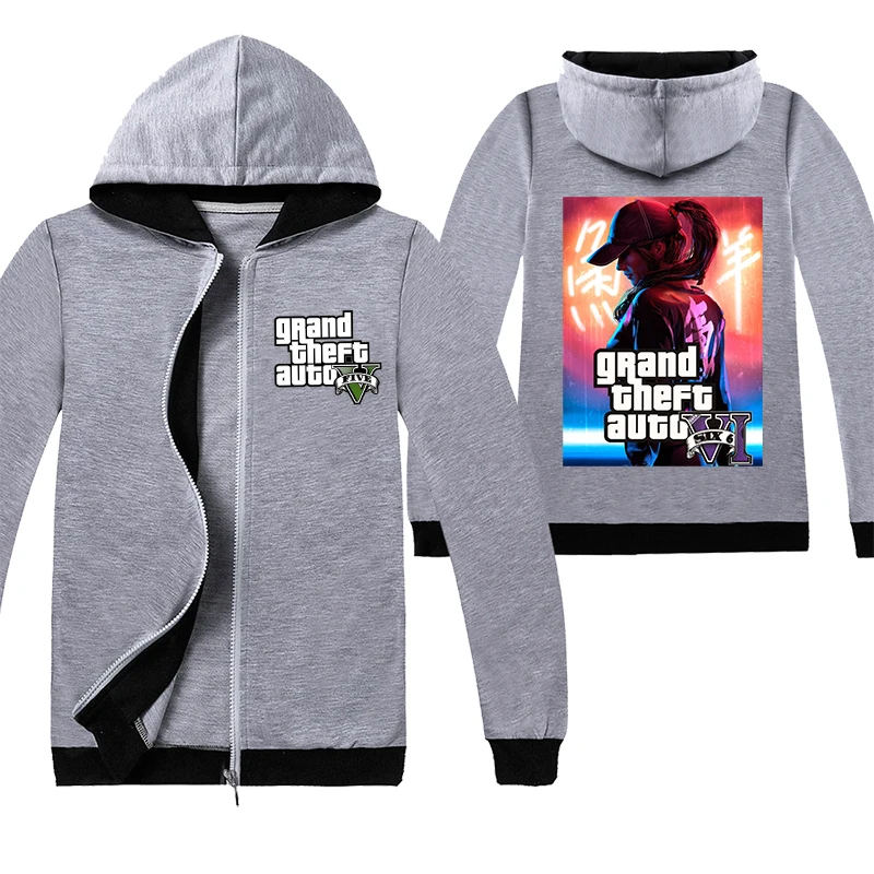 2020 Детское пальто на молнии GTA 5 Grand Theft Auto с длинным рукавом GTA5 толстовки Одежда
