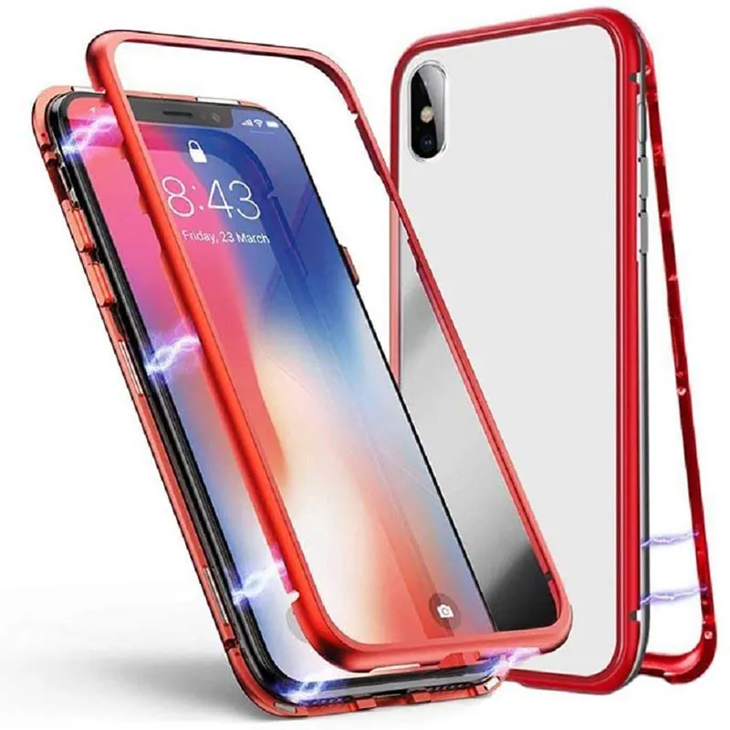 Магнитный металлический чехол с полным покрытием 360 градусов для Huawei P40 Pro P30 P20 Lite