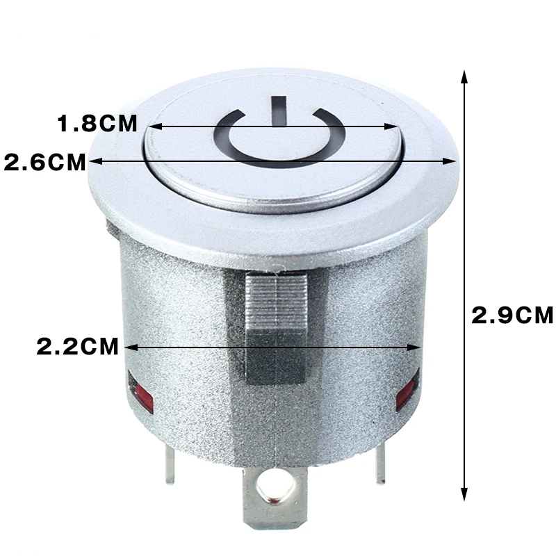 22mm 12V Green LED Push Button Switch Autolock Power ON/Off Car Styling Parts | Автомобили и мотоциклы