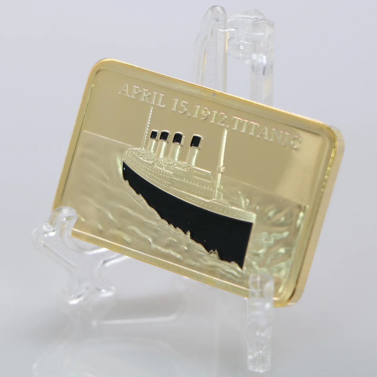 

1912 Titanic Gold Plated Bar 100th Anniversary Gold Coin Collection Artwork Coin Collection Gold Plated Bar