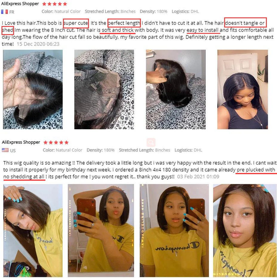 Парики из натуральных прямых человеческих волос прозрачные на сетке 13*4 и 4*4 180%