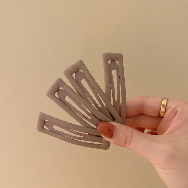 

Зажим для волос SHUANGR, черный, серый, коричневый, квадратные заколки для волос, модные матовые Ретро заколки, Индивидуальные Женские аксессуа...