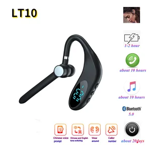 lt10 stereo hd microphone bluetooth headset wireless headset car bluetooth kit with display for iphone samsung huawei mobile pho free global shipping