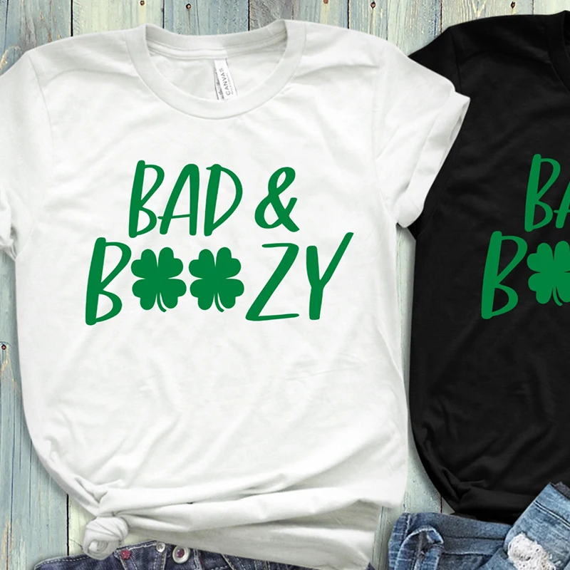 

Shamrock Shirt Girl Lucky Tops Tshirts Womens Here To Paddy Graphic T Shirts Bad Girls Let's Get Ready To Woman Top