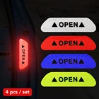 4 шт., светоотражающие наклейки на дверь автомобиля VW Polo Golf 4 5 6 7 Beetle MK3 MK4 MK5 MK6 Bora CC Passat B6 B5