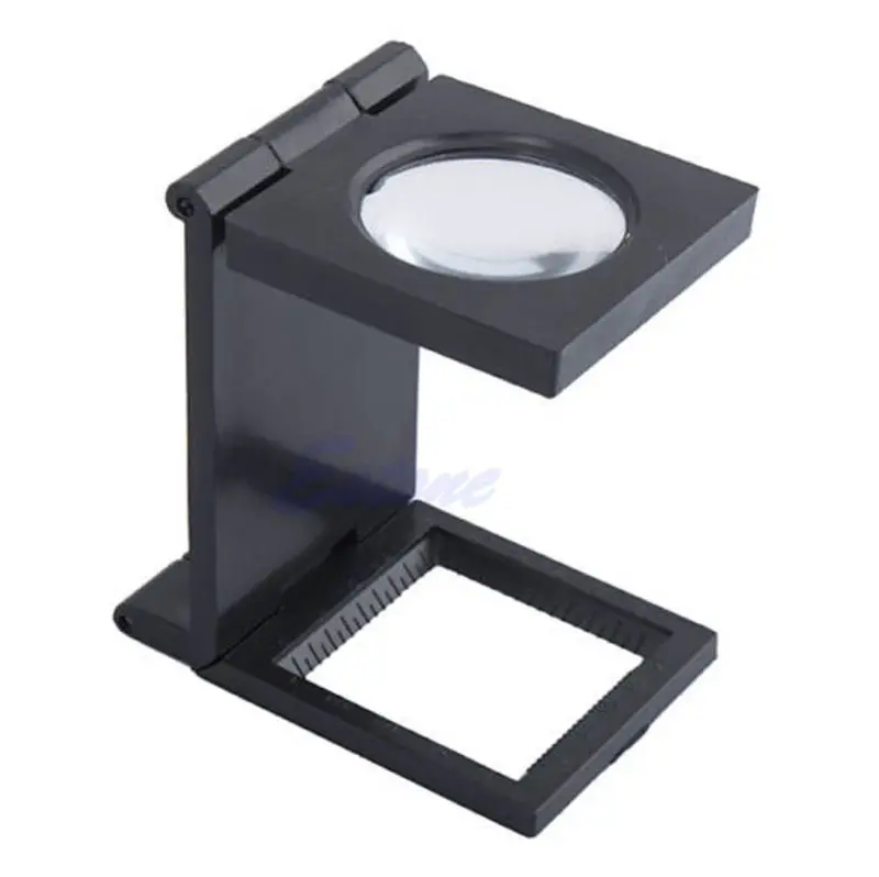 

10X Loupe Magnifier Desktop Fabrics Sewing Thread Measure Scale Counter Foldable