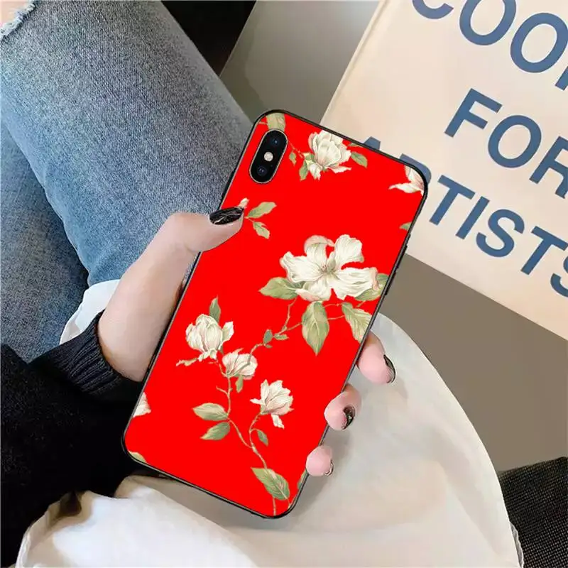 

Art Flower Painting Phone Cases for iPhone 11 12 pro XS MAX 8 7 6 6S Plus X 5S SE 2020 XR mini