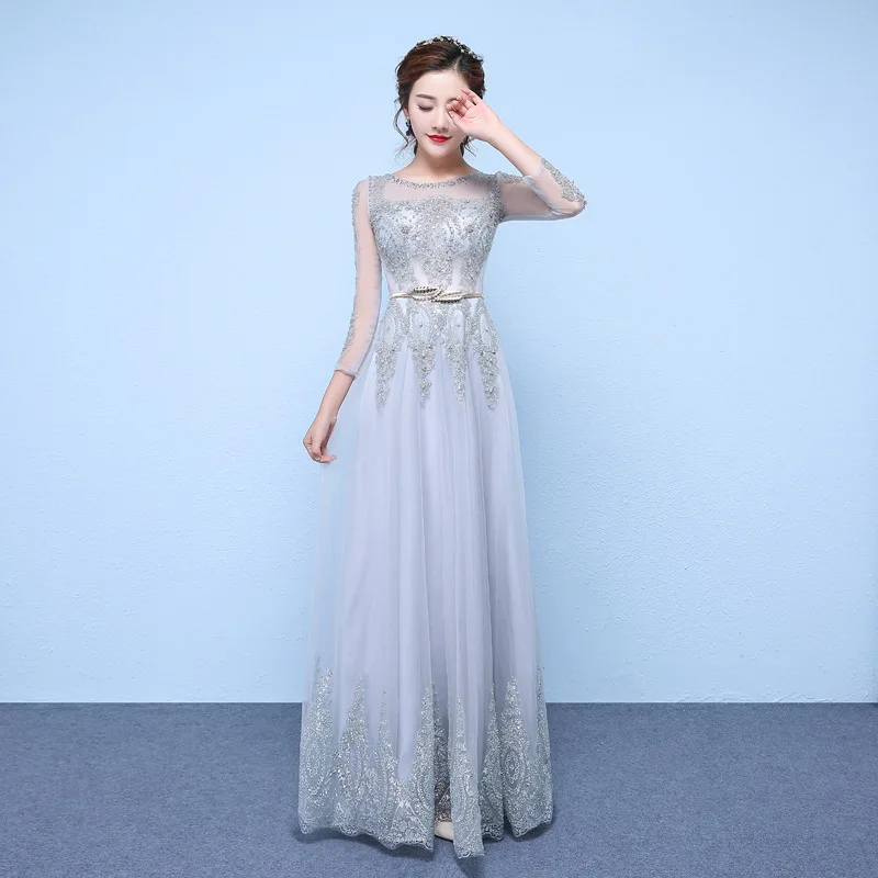 2020 Настоящее бальное платье с аппликацией подружки невесты новое облегающее