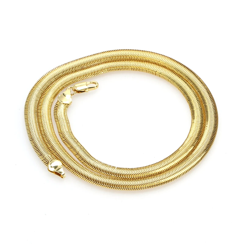 20 дюймов Золотая цветная змеиная цепь ожерелье для женщин и мужчин летние