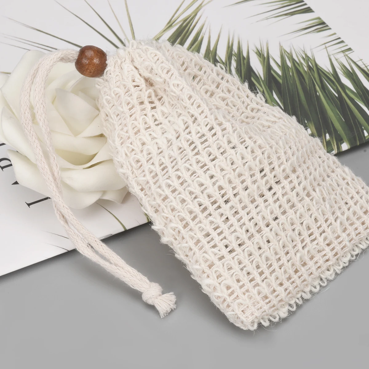 

Soap Bags Soap Box Soap Bag Sack Holder Mesh Exfoliating With Drawstring For Bathing Washing Hands Bathroom Supplies