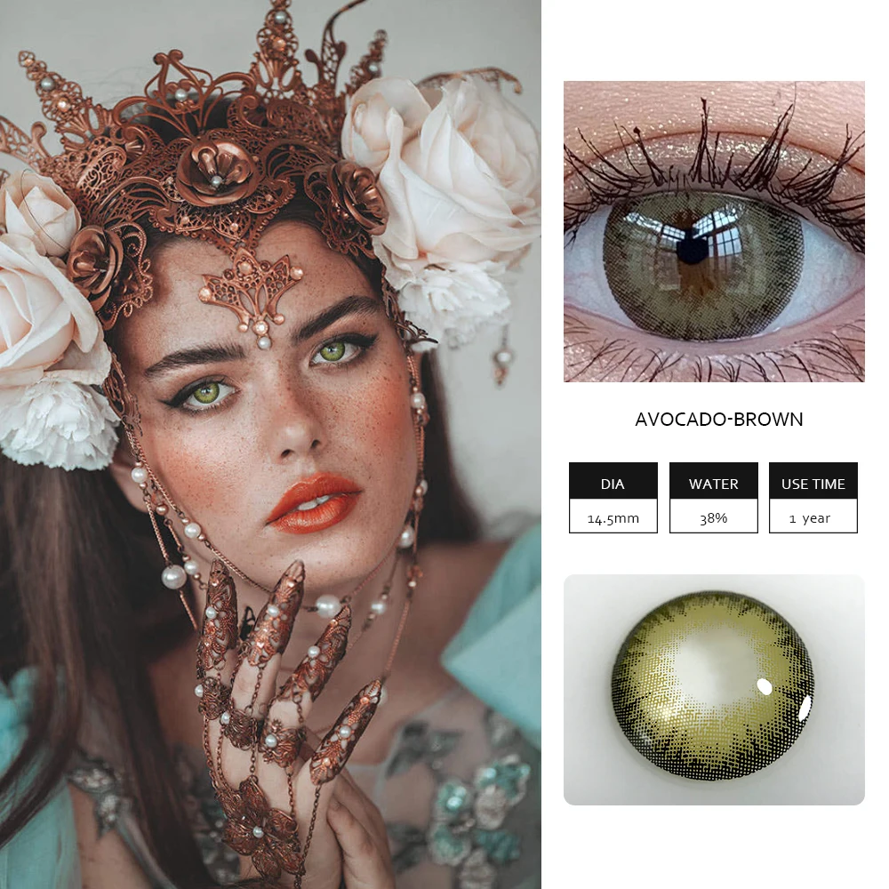 OVOLOOK-2PCS/пара линз 6 тонов цветов ed линзы для контактные глаз ежегодное