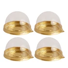 50 шт.компл. Экологически чистый пищевой прозрачный Круглый яичный желток, буффан, коробка для пирожных, упаковочная коробка для пирожных, десертов