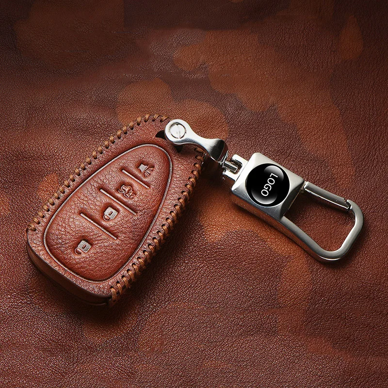 Верхний слой кожаный чехол для ключа автомобиля Chevrolet Malibu XL TRAX Equinox Camaro Cruze 2016 2017 2018