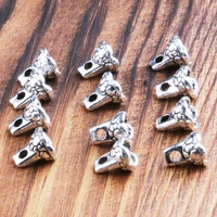 tibetan silver color 10pcs zinc alloy flower shaped metal pendant charms for jewelry making 67mm handmade diy accessories