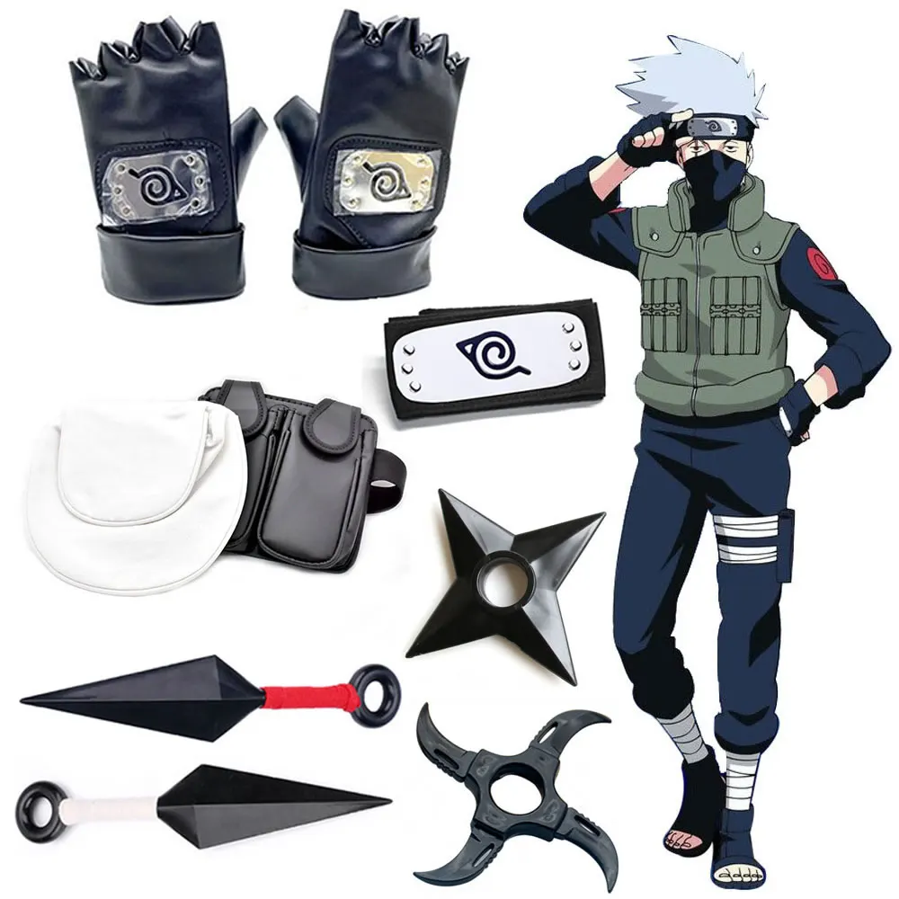 Комплект аксессуаров для косплея Какаси из аниме Наруто Аксессуары костюма