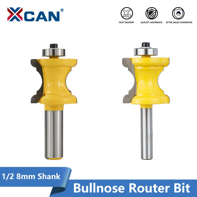 

Направляющая для подшипника XCAN Bullnose, 1 шт., хвостовик 1/2 дюйма (12,7 мм) 8 мм с бусиновой колонкой/фреза для формования по лицу, карбидная фреза дл...