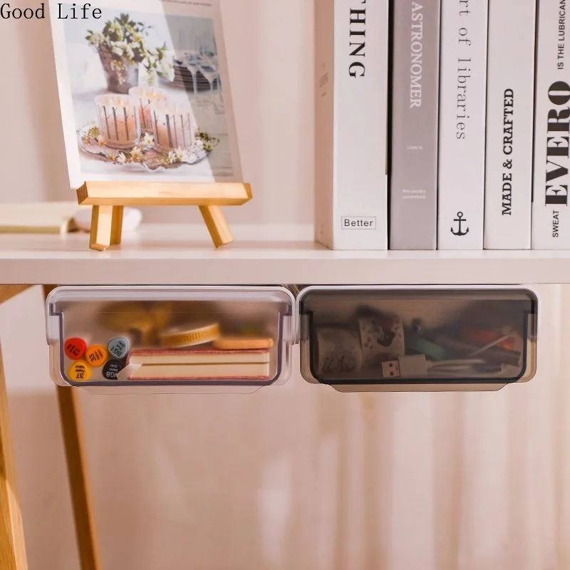 Under Desk Storage Drawers Dorm Small Invisible Drawer Box Home Office Stationery Organizer | Дом и сад