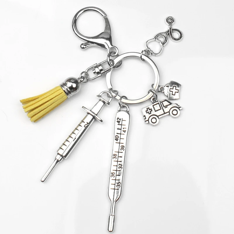 Лидер продаж! Медицинская коробка медсестры медицинский брелок шприц с иглой для