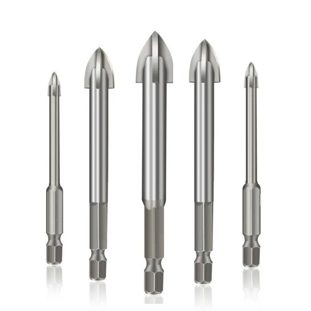

5 Pcs Cross Alloy Drill Bits Efficient Universal Multifunctional Drilling Tool For Wood Cutter Woodworking Tools Accessories
