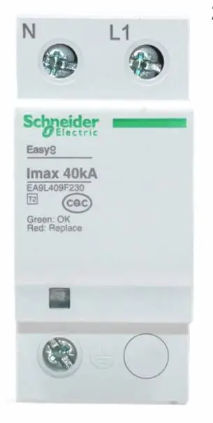 Стабилизатор напряжения EA9L 40KA 1P + N EA9L409F230 1P + N | 40kA | 20kA | 1.5kV EA9L фиксированный класс T2