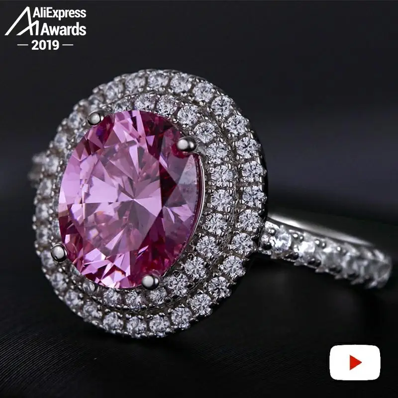 Овальная огранка 8*10 мм S925 изящное ювелирное изделие Стерлинговое Серебро кольцо