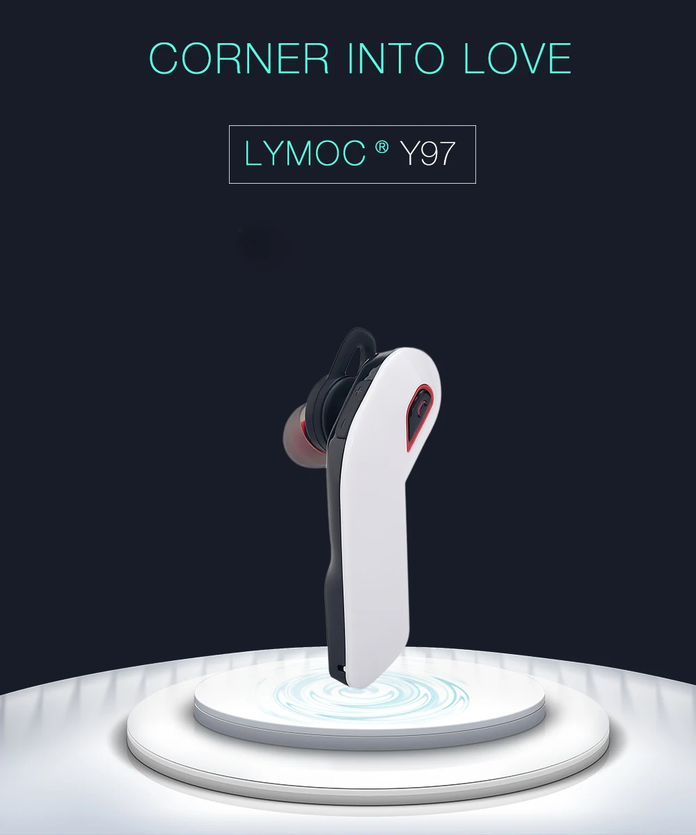 Lymoc Y97 Bluetooth гарнитуры беспроводные наушники Handfree наушники HD микрофон бизнес драйвер Спорт езда музыка для iPhone XiaoMi