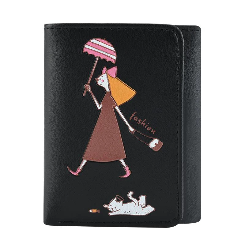 

Women Cute Wallet Pocket Purse Card Holder Fashion Brand Leather Purse Lady Female Cartoon Hasp Short Coin Burse Money Bag Gift