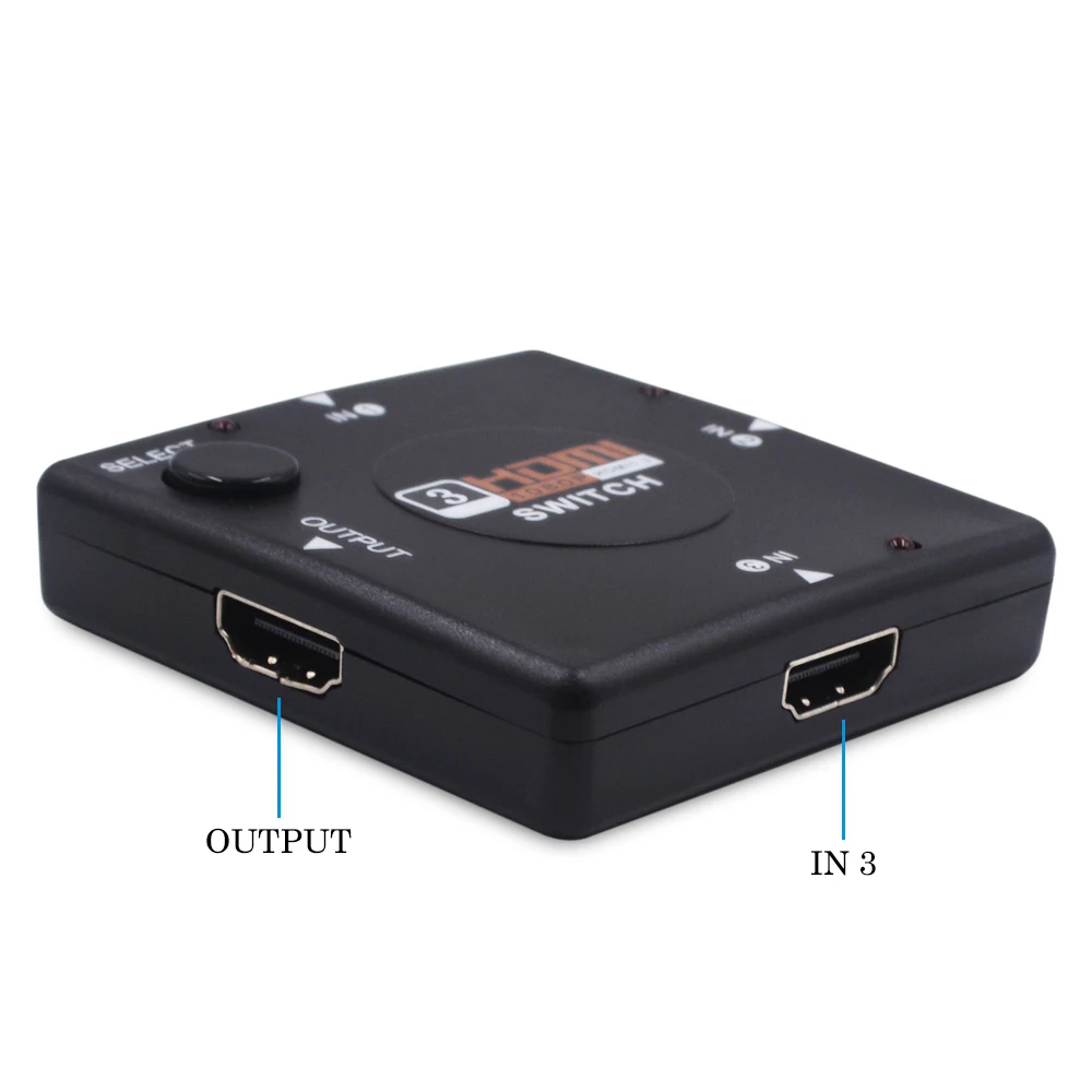 AOEYOO 3 port HDMI Switch Switcher In 1 Out Portas 3X1 Splitter Box Port for HDTV 1080p Video Adapter | Электроника