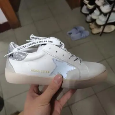 

women shoes designer sneakers tenis shoes zapatillas Golden Dirty Old Stars White Flat Shoes