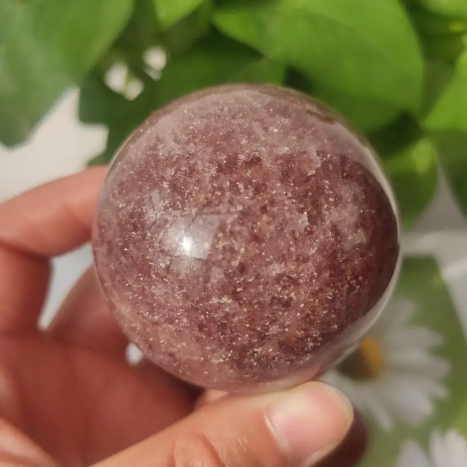 

5-6cm 1pcs Natural Strawberry Quartz Crystal Ball mineral crystals quartz crystal ball healing