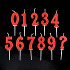 Красная цифровая свеча в пластиковом пакете, Детские праздничные принадлежности для дня рождения, необычная Бездымная Свеча для дня рождения