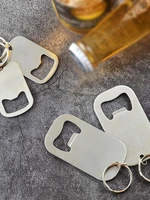 simple fashion stainless steel openers soda drink opener keychain shape beer bottle opener durable home kitchen tools
